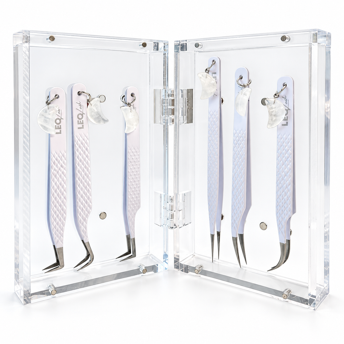 Clear tweezer storage box - Leo Lash Range