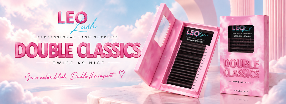 Promotional graphic for LEO Lash with a shopping cart and disco balls on a pink background1621243260e1af0c20-0