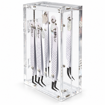 Clear tweezer storage box