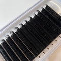 Premium black lash extensions tray by Leo Lash Range, cruelty-free and for lash techs