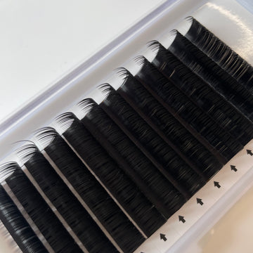 Premium black lash extensions tray by Leo Lash Range, cruelty-free and for lash techs
