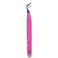 Pink Leo Lash Range volume lash extension tweezer with textured grip and heart detail