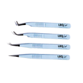 Leo Lash Range set of four precision lash tweezers for lash extension application