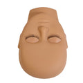 Practice mannequin head with premium lash extensions for lash technician training.