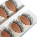 Premium lash extension practice fans on silicone pads in white tray, Leo Lash Range