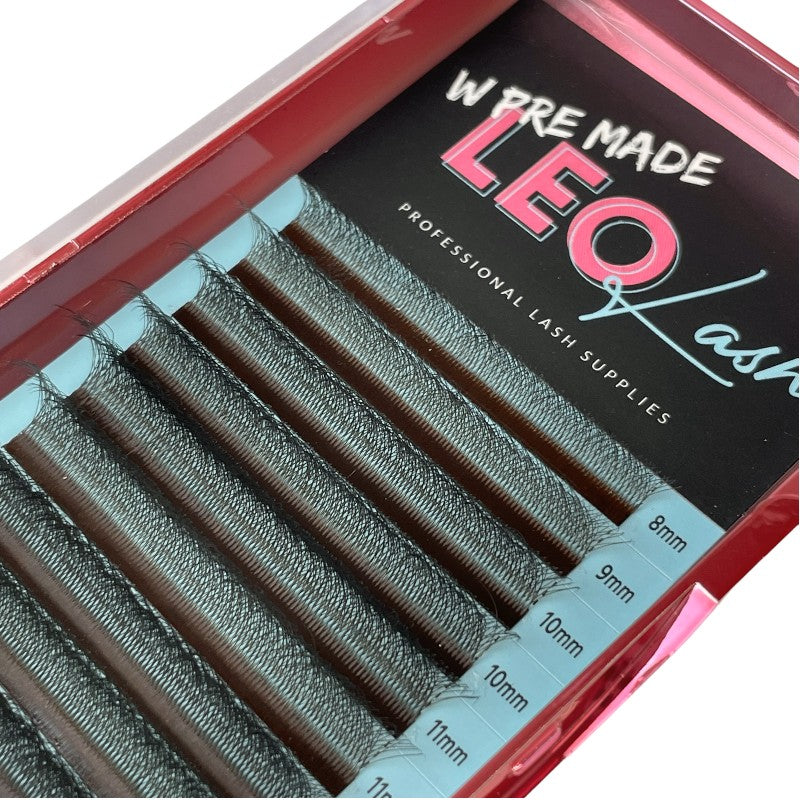 Leo Lash Range pre made lash extensions tray with assorted lengths for professionals
