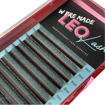 Leo Lash Range pre made lash extensions tray with assorted lengths for professionals