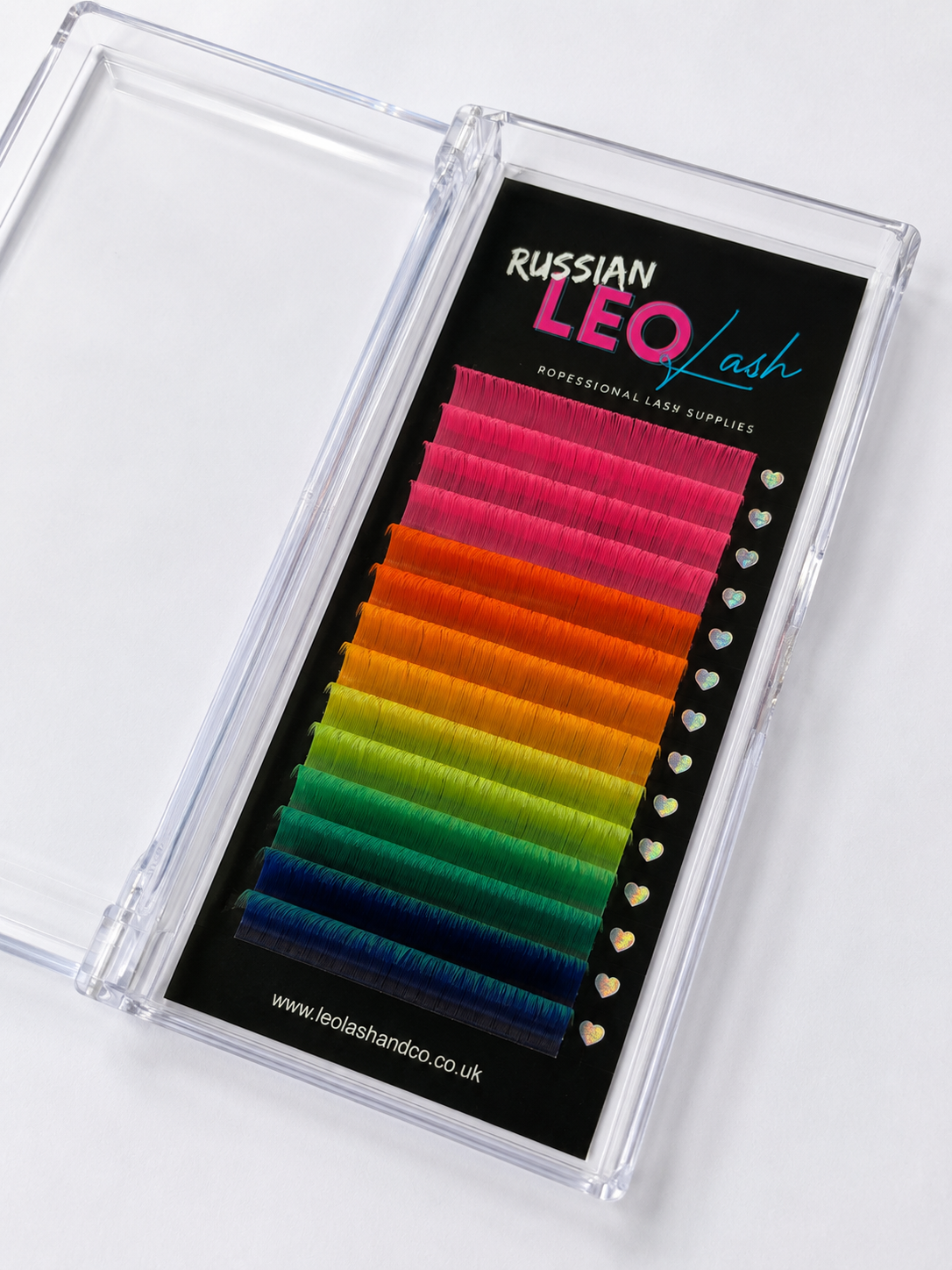 Bright neon Easy Fan Russian lashes for colourful volume lash extensions.