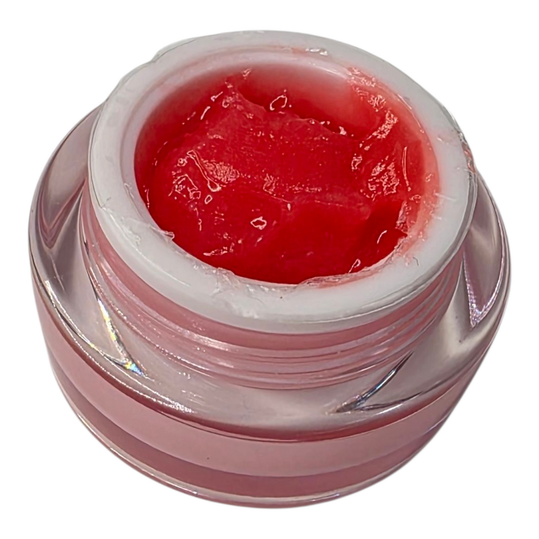 LEO Lash Strawberry Milkshake Eyelash Remover in pink jar and branded box