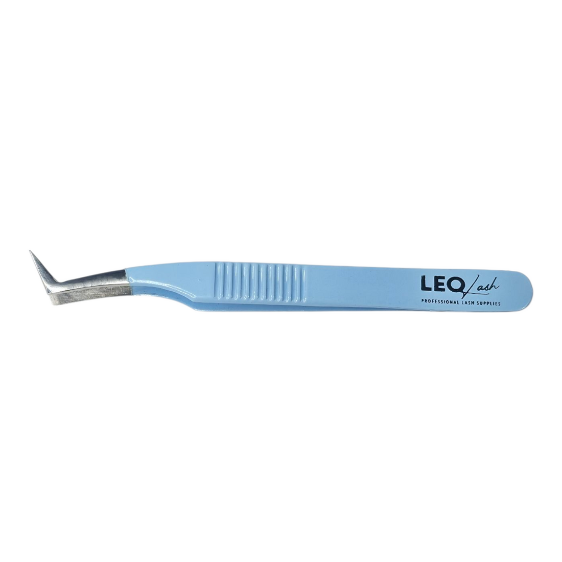 Leo Lash Range blue professional lash extension tweezer on white background