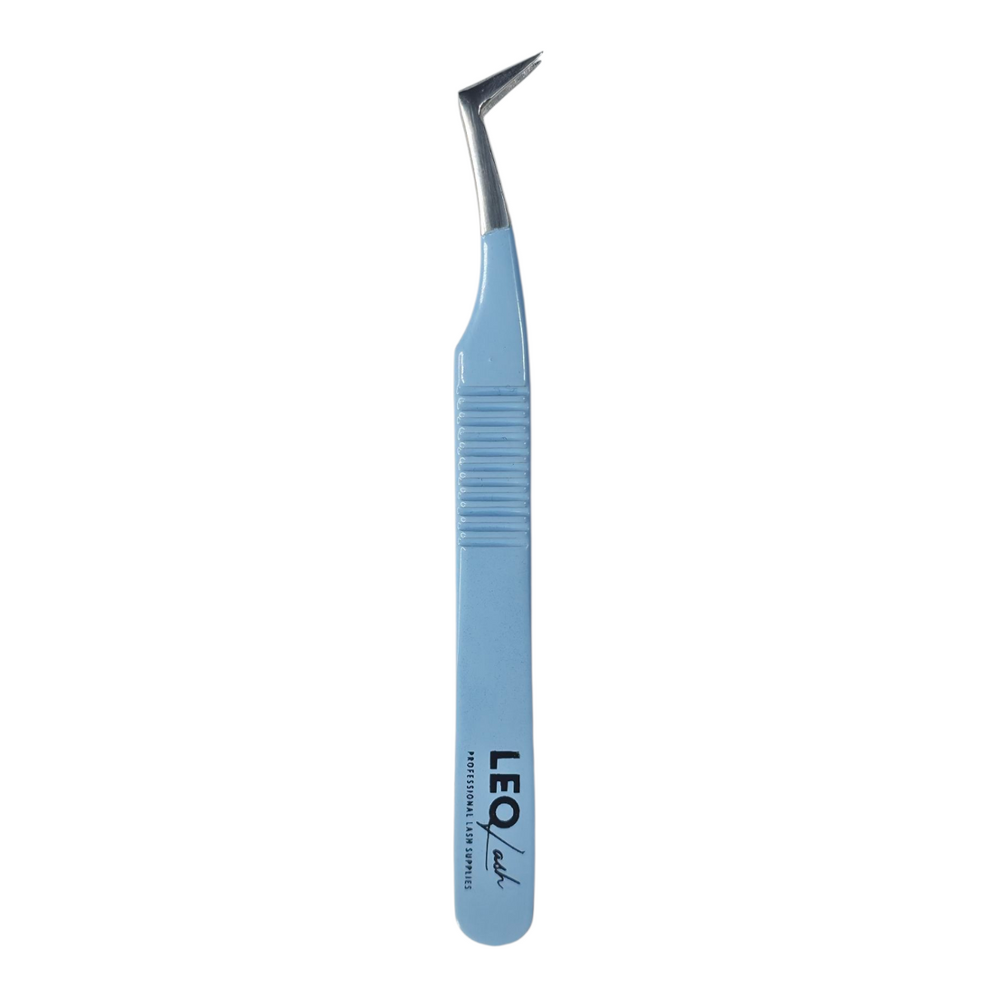 Leo Lash Range blue professional lash extension tweezer on white background