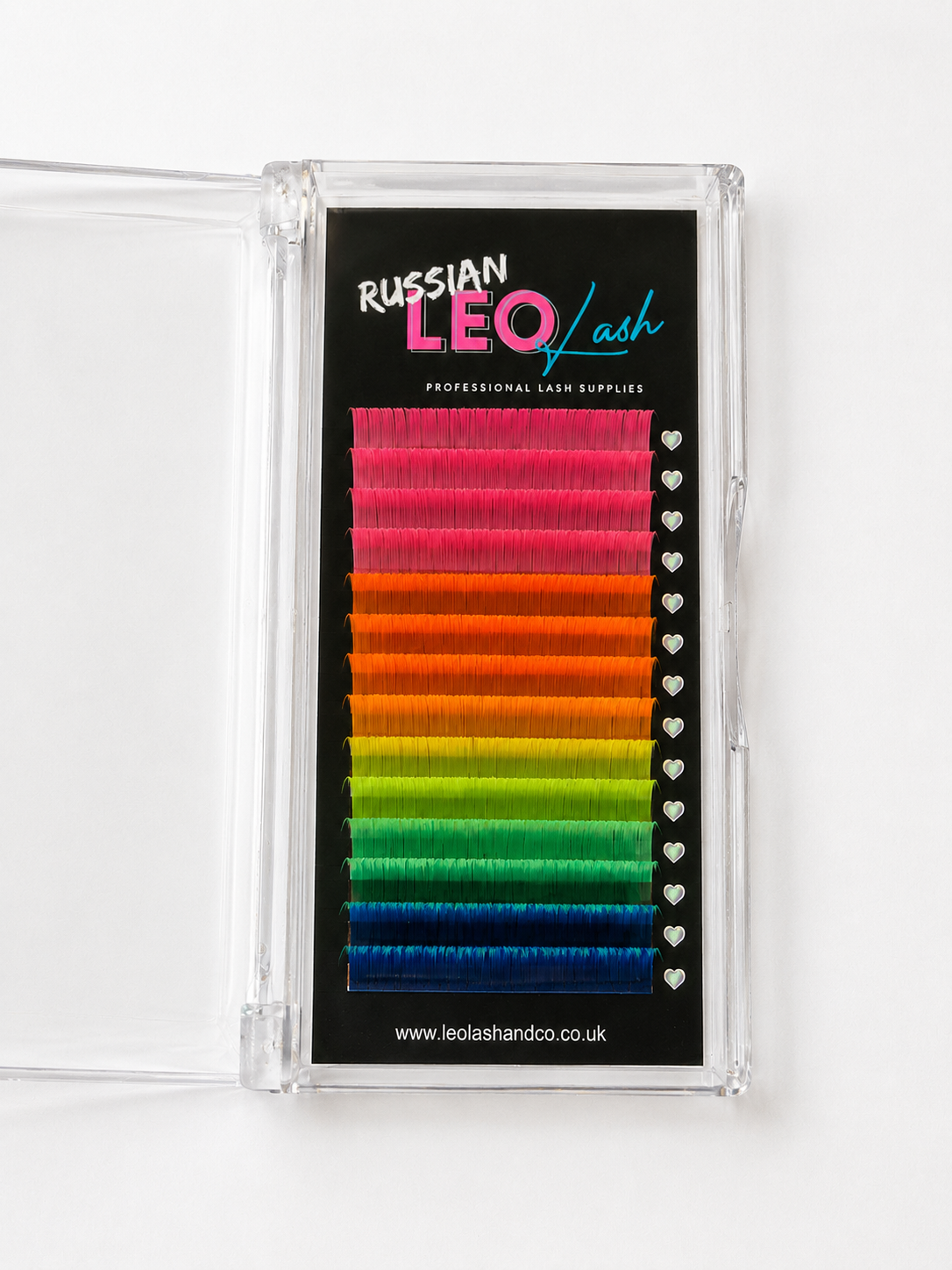 Bright neon Easy Fan Russian lashes for colourful volume lash extensions.