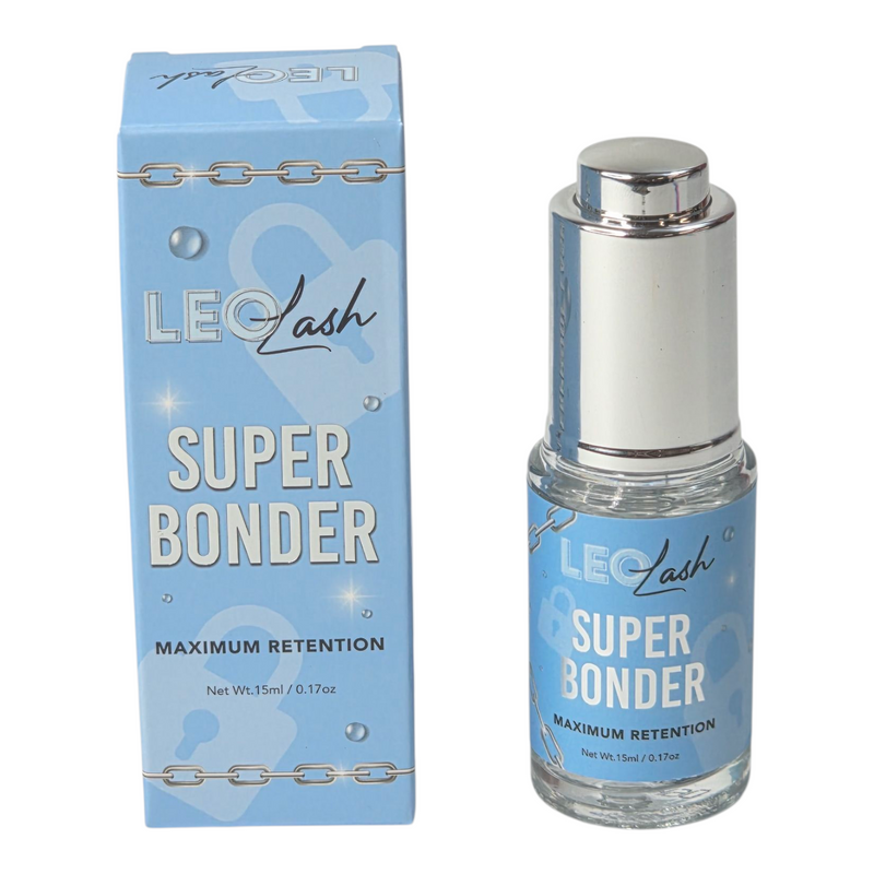 Leo Lash Super Bonder for lash extensions, blue packaging, maximum retention, 15ml bottle